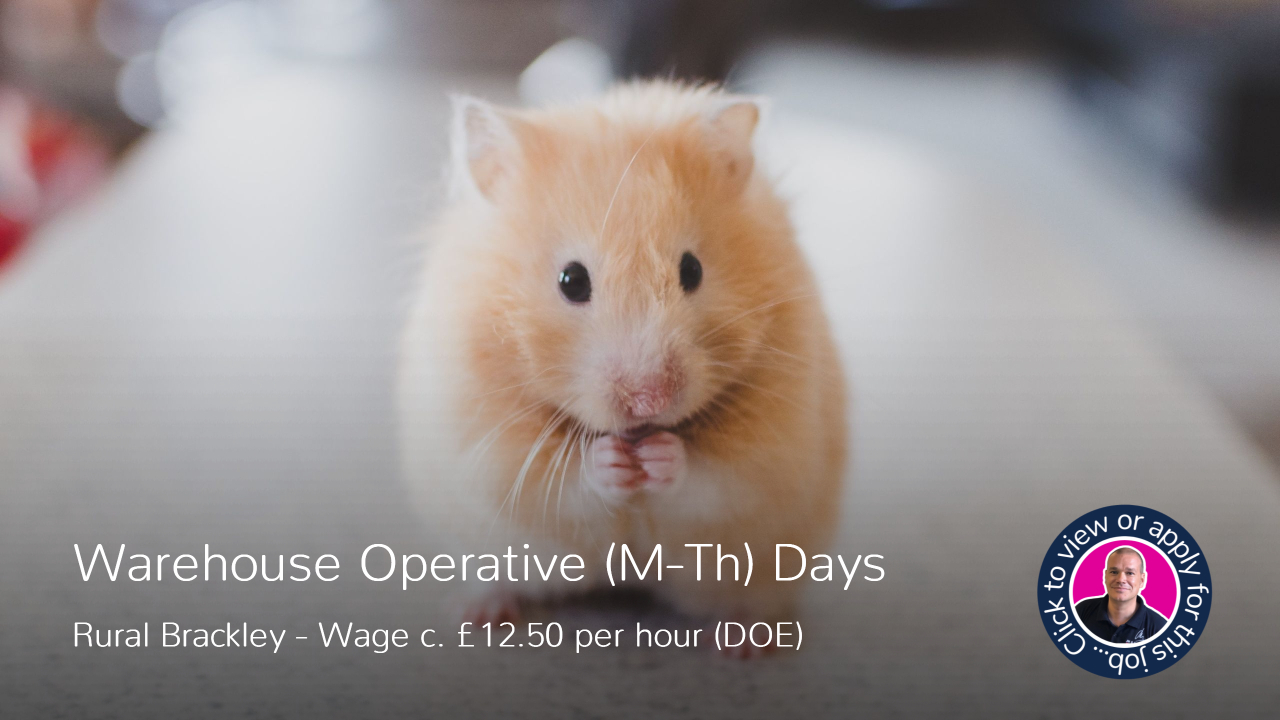 Warehouse Operative Job Vacancy near Brackley