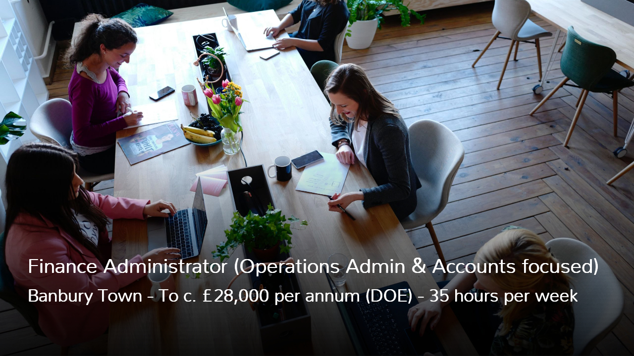 Finance Administrator Job in Banbury