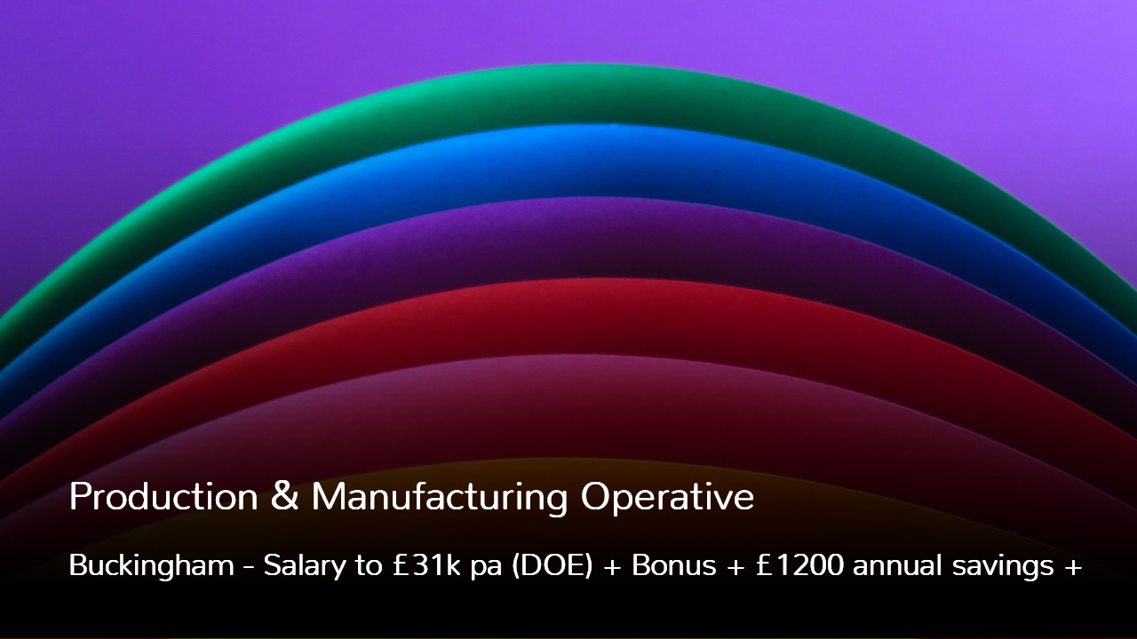 Production and Manufacturing Operative Job Vacancy in Buckingham