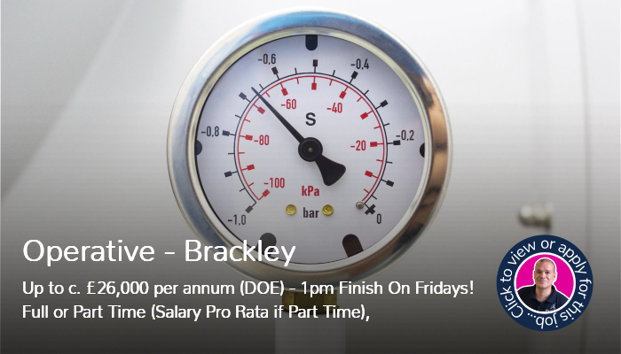 Operative job vacancy in Brackley