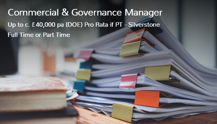 Commercial & Governance Manager job vacancy full or part time job vacancy Silverstone