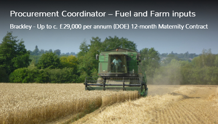 Procurement Coordinator – Fuel and Farm inputs job vacancy in Brackley