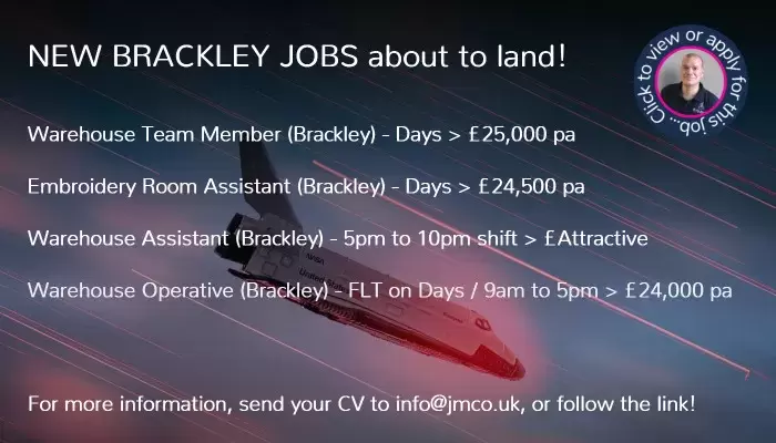 Job vacancies in Brackley about to land!