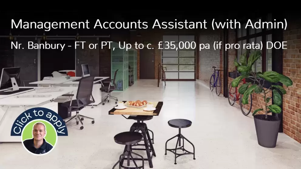 Management Accounts Assistant job near Banbury