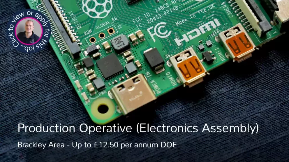 Production Operative Job Vacancy Near Brackley