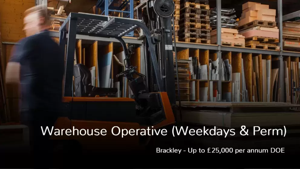 Warehouse Operative Job Vacancy located in Brackley