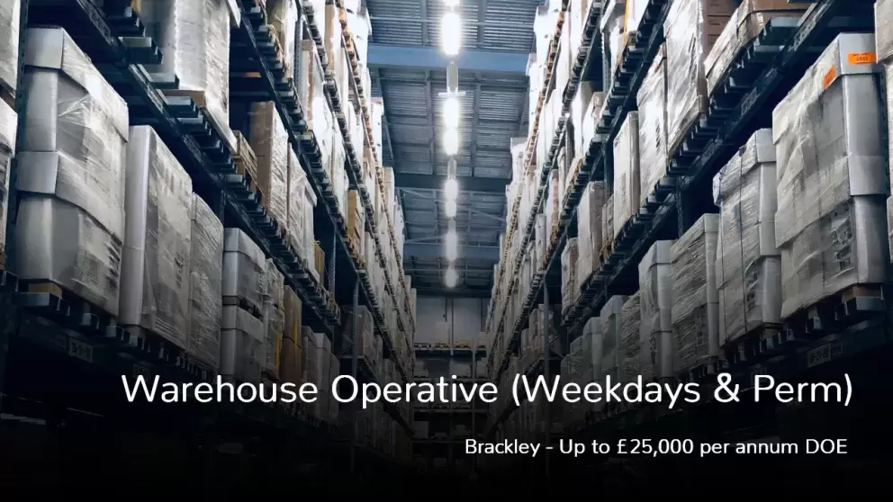 Warehouse Operative Job Vacancy located in Brackley