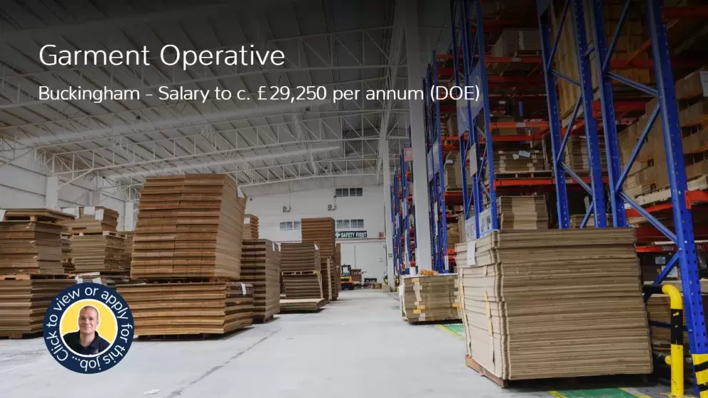 Garment Operative job Buckingham MK18