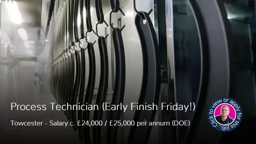 Process Technician Job in Towcester Northants