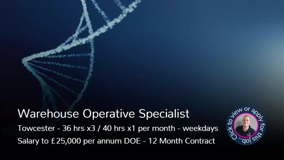 Warehouse Operative Specialist Job Vacancy in Towcester