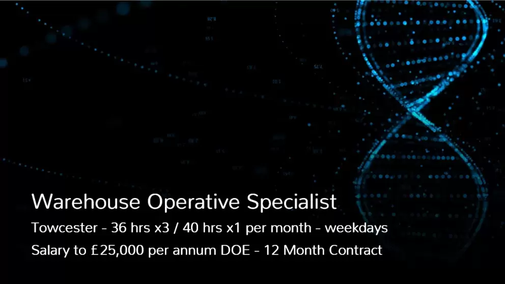 Warehouse Operative Specialist Job Vacancy in Towcester