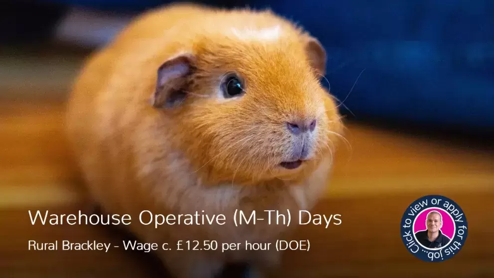 Warehouse Operative Job Vacancy near Brackley