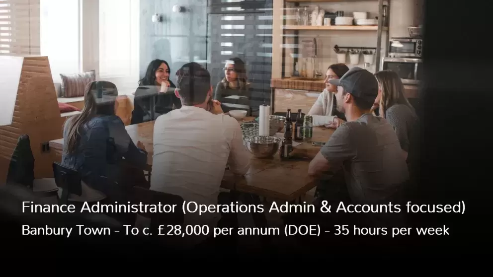 Finance Administrator Job in Banbury