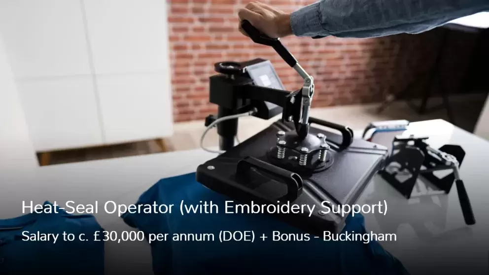 Heat Seal Operator Job in Buckingham