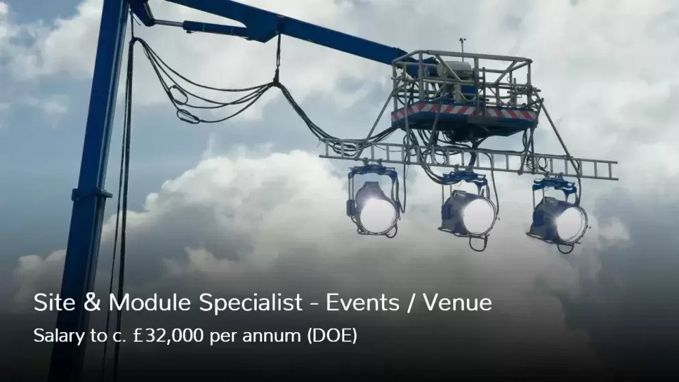 Site and Module Specialist in Events and Venue Job Vacancy